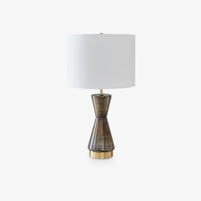 John Lewis west elm Metallized Glass Large USB Table Lamp, Grey