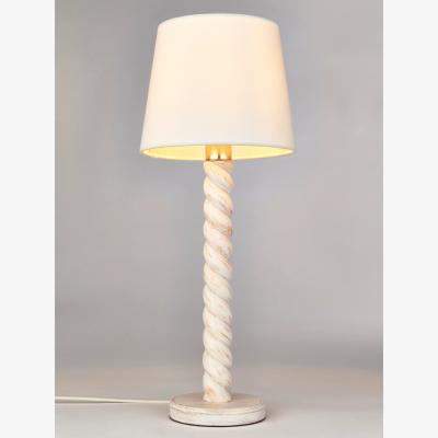 John Lewis John Lewis Twist Wood Table Lamp, Ivory