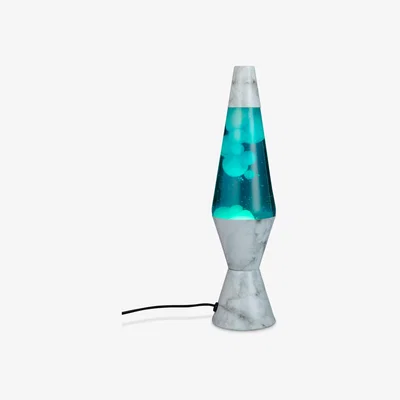 John Lewis Lava® lamp Marble Table Lamp, Turquoise