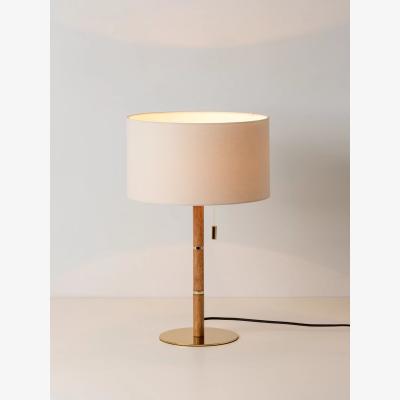John Lewis houseof Wood & Metal Disc Table Lamp, Brass
