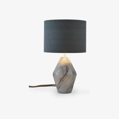 John Lewis John Lewis & Partners Ada Dual Lit Glass Table Lamp, White/Grey