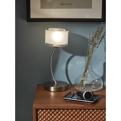 John Lewis John Lewis & Partners Paige Touch On/Off Table Lamp, Satin Chrome