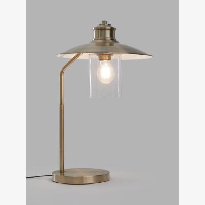 John Lewis John Lewis Torrin Metal & Glass Table Lamp, Antique Brass