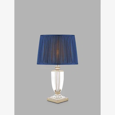 John Lewis Laura Ashley Carson Petite Crystal Table Lamp, Nickel