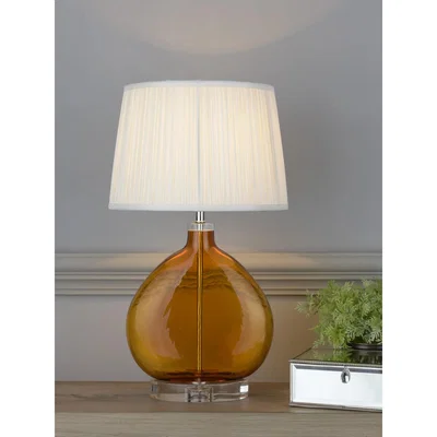 John Lewis Laura Ashley Amber Glass Table Lamp, Amber