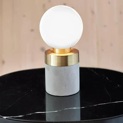 John Lewis John Lewis & Partners No.046 Lamp, Opal Glass/Concrete