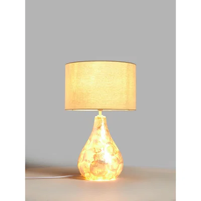 John Lewis John Lewis & Partners Pearl Dual-Lit Capiz Shell Table Lamp