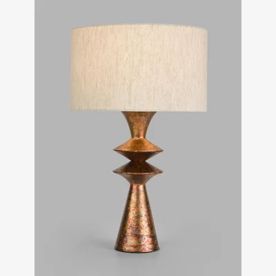 John Lewis John Lewis Ethan Petrol Effect Table Lamp, Copper