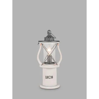 John Lewis Pacific Lifestyle Victorian Wooden Lantern Table Lamp, White
