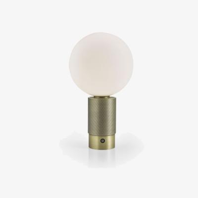 John Lewis John Lewis Monty Portable LED Table Lamp, Matte Antique Brass