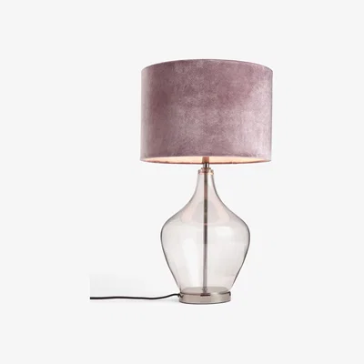 John Lewis John Lewis & Partners Ursula Glass Table Lamp, Gunmetal