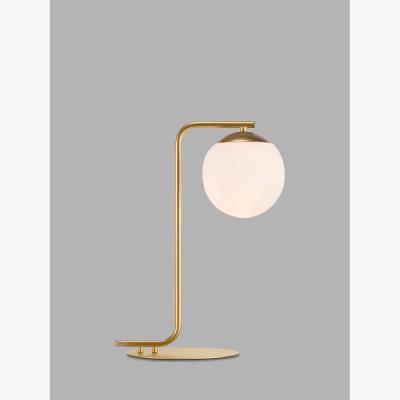 John Lewis Nordlux Grant Table Lamp, White/Brass
