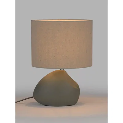 John Lewis John Lewis & Partners Pebble Ceramic Table Lamp, Grey