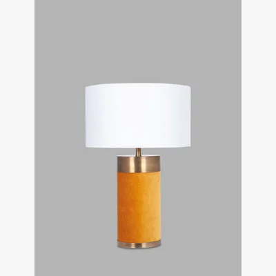 John Lewis Pacific Lifestyle Dempsey Metallic Table Lamp, Mustard