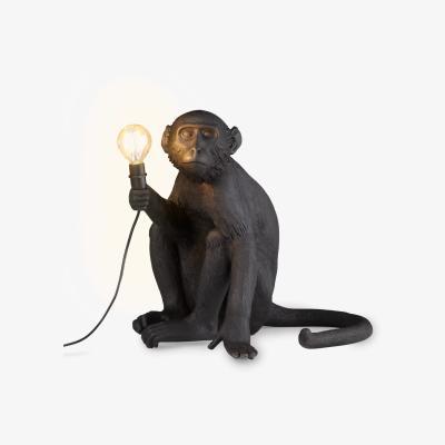 John Lewis Seletti Sitting Monkey Table Lamp, Black