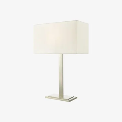 Knees dar lighting TEG4246 Tegal Table Lamp Satin Nickel with Shade