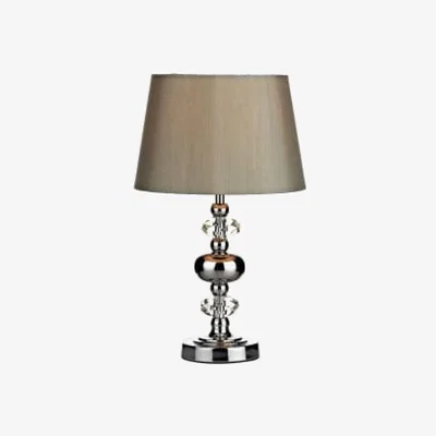 Knees dar lighting EDI4150 Edith Touch Table Lamp Polished Chrome with Shade