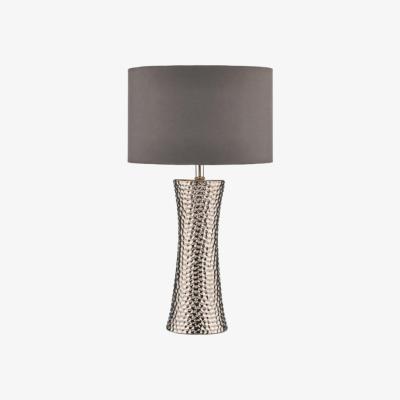 Knees Dar Lighting BOK4232-X Bokara Table Lamp Silver Complete With Shade