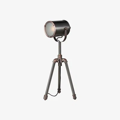 Knees dar lighting JAK4021 Jake Task Table Lamp Antique Silver and Copper