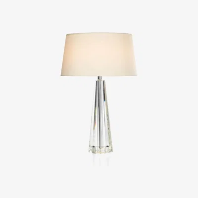 Knees Dar Lighting CYP4208 Cyprus Table Lamp Tapered Crystal Complete With CYP1233 Shade