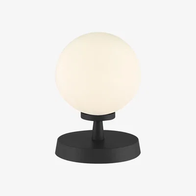 Knees dar lighting ESB4122-02 Esben Touch Table Lamp Matt Black with Opal Glass