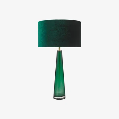 Knees dar lighting SAM4224 Samara 1 Light Table Lamp Green Glass Base Only