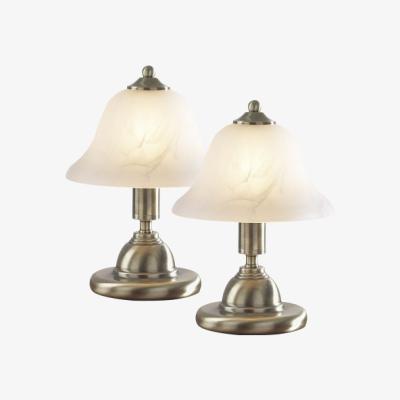 Knees dar lighting GLO4075 Gloucester Touch Table Lamp Antique Brass (Twin Pack)