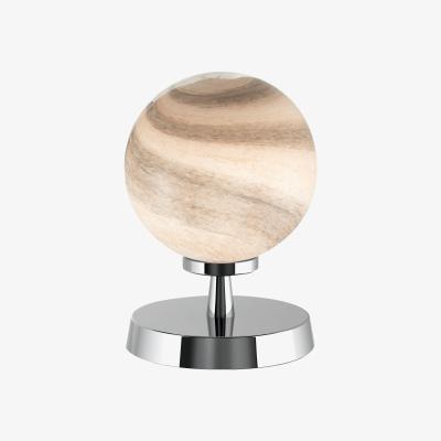 Knees dar lighting ESB4150-07 Esben Touch Table Lamp Polished Chrome with Planet Glass