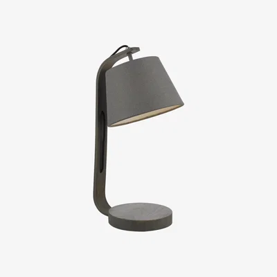 Knees dar lighting ZAK4239 Zakara TL Grey Washed Wood with Grey Shade
