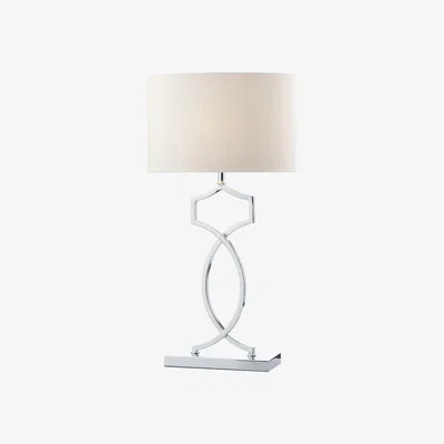 Knees dar lighting DON4250 Donovan Table Lamp Polished Chrome with Shade