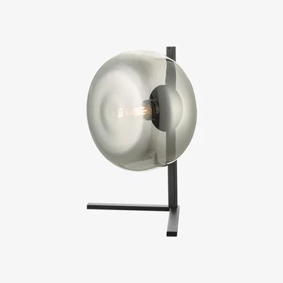 Knees dar lighting ERL4110 Erla Table Lamp Smoked Glass and Matt Black