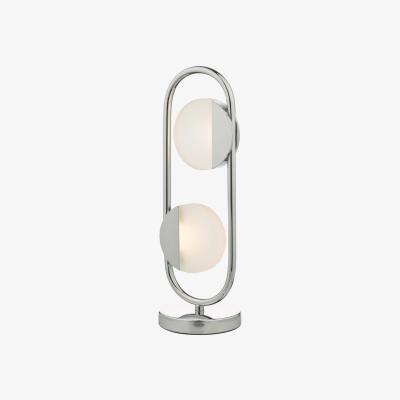 Knees dar lighting AXE4250 Axelia 2 Light Table Lamp Polished Chrome