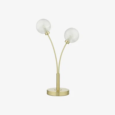 Knees dar lighting AVA4241 Avari 2 Light Table Lamp Satin Brass