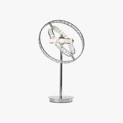 Knees dar lighting ETE4050 Eternity 4 Light Table Lamp Clear Faceted Crystal and Polished Chrome