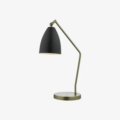 Knees dar lighting OLL4154 Olly Table Lamp Antique Brass and Black