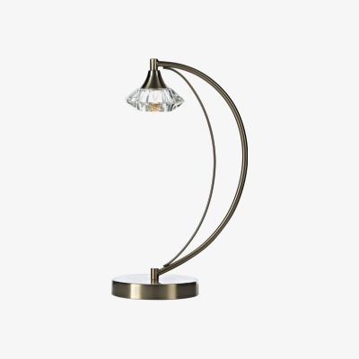 Knees dar lighting LUT4146 Luther 1 Light Table Lamp Satin Chrome Crystal