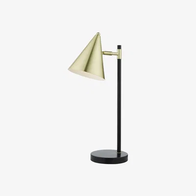 Knees dar lighting BRA4241 Branco 1 Light Table Lamp Matt Black and Brass
