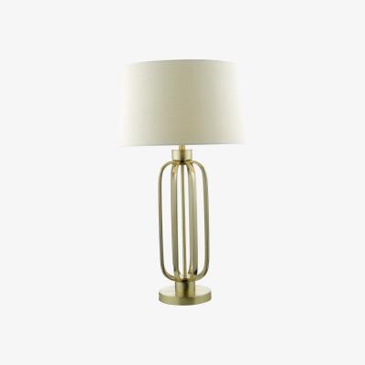 Knees dar lighting LUC4241 Lucie Table Lamp Satin Brass with Shade