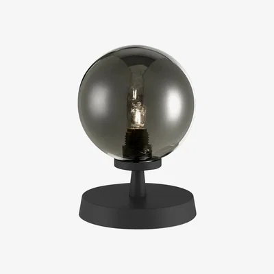 Knees dar lighting ESB4122-01 Esben Touch Table Lamp Matt Black with Smoked Glass