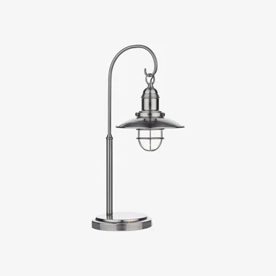 Knees Dar Lighting TER4261 Terrace Table Lamp Antique Chrome
