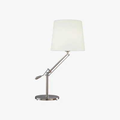 Knees dar lighting INF4046 Infusion Table Lamp Satin Chrome with INF102 Shade