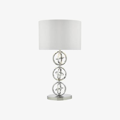 Knees dar lighting INN4250 Innsbruck Table Lamp Polished Chrome with Ivory Shade