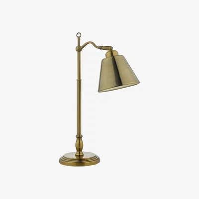 Knees dar lighting KEM4175 Kempten Task Lamp Antique Brass