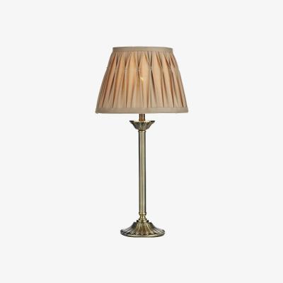 Knees dar lighting HAT4275 Hatton Table Lamp Antique Brass with Shade