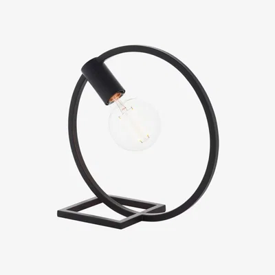 Knees Saumur Circular Table Lamp - Black