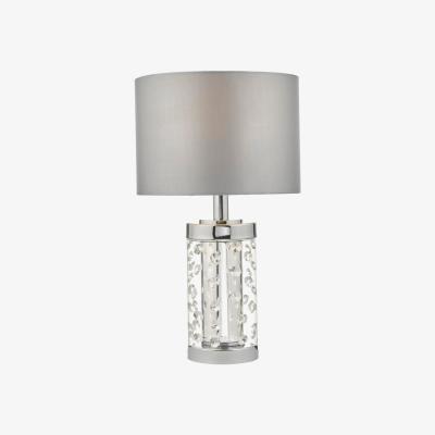 Knees dar lighting YAL4108 Yalena Small Table Lamp Polished Chrome and Glass with Shade