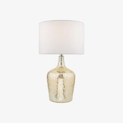 Knees dar lighting LOL4232 Lolek Table Lamp Silver Glass with Shade