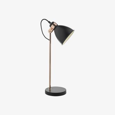 Knees dar lighting FRE4222 Frederick Task Lamp Black and Copper