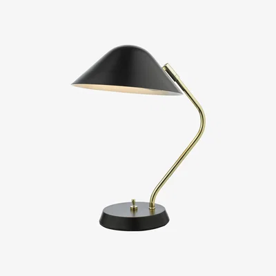 Knees dar lighting ERN4122 Erna 1 Light Table Lamp Black