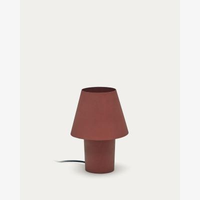 Kave Home Canapost table lamp in metal with a terracotta painted finish, UK adaptor
